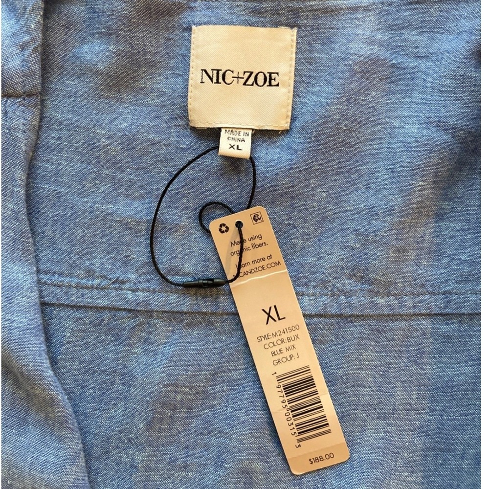 NIC+ZOE Rumba Linen Blend Moto‎ Jacket - Picture 4 of 6